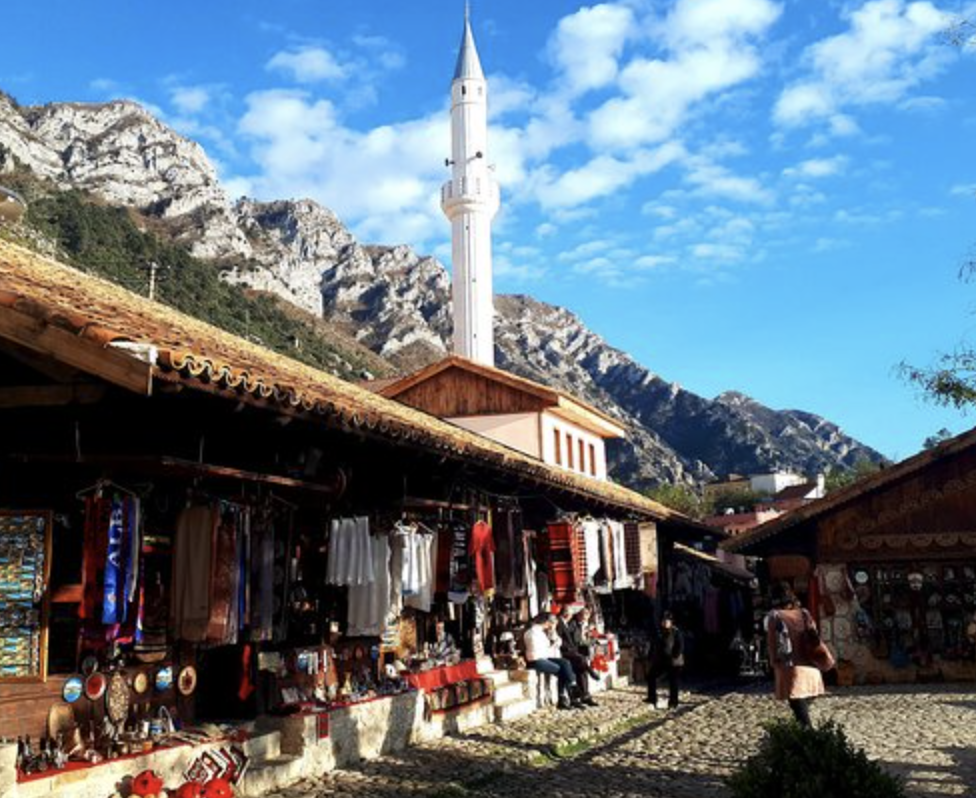 Ville de kruje en albanie