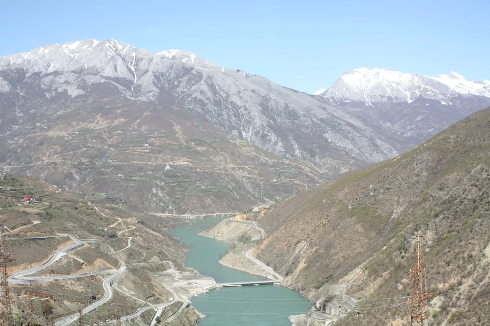 Albania lake mountain